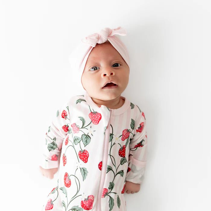 Kyte Baby Zippered Footie in Strawberry Fields - Princess and the Pea Boutique