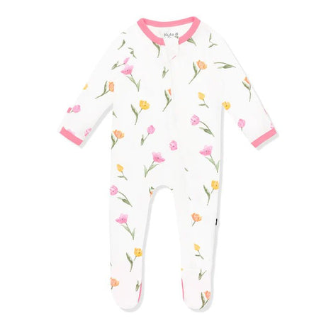 Kyte Baby Zippered Footie in Tulip - Princess and the Pea Boutique