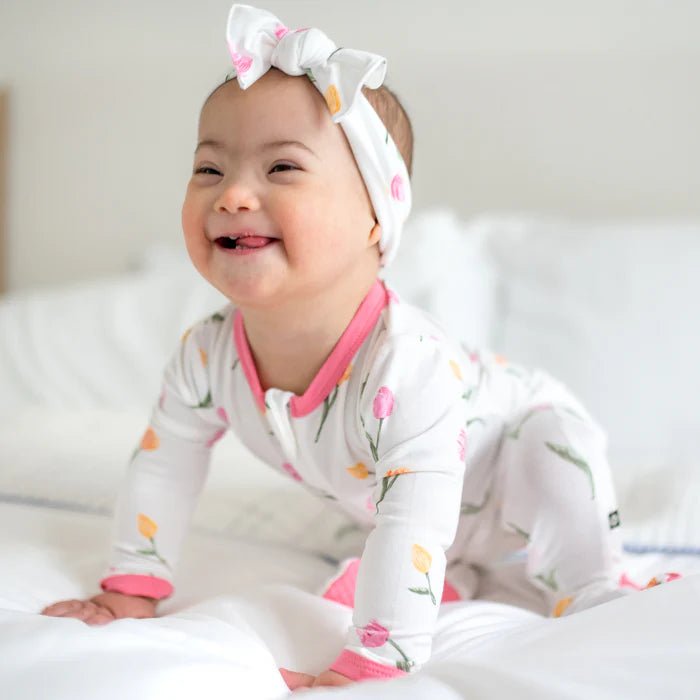 Kyte Baby Zippered Footie in Tulip - Princess and the Pea Boutique