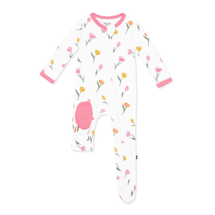 Kyte Baby Zippered Footie in Tulip - Princess and the Pea Boutique