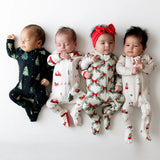 Kyte Baby Zippered Footie in Twinkle Tree - Princess and the Pea Boutique