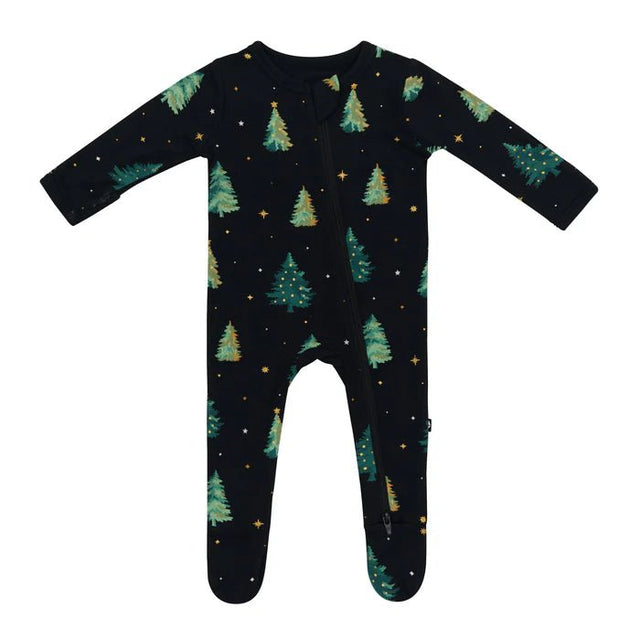 Kyte Baby Zippered Footie in Twinkle Tree - Princess and the Pea Boutique