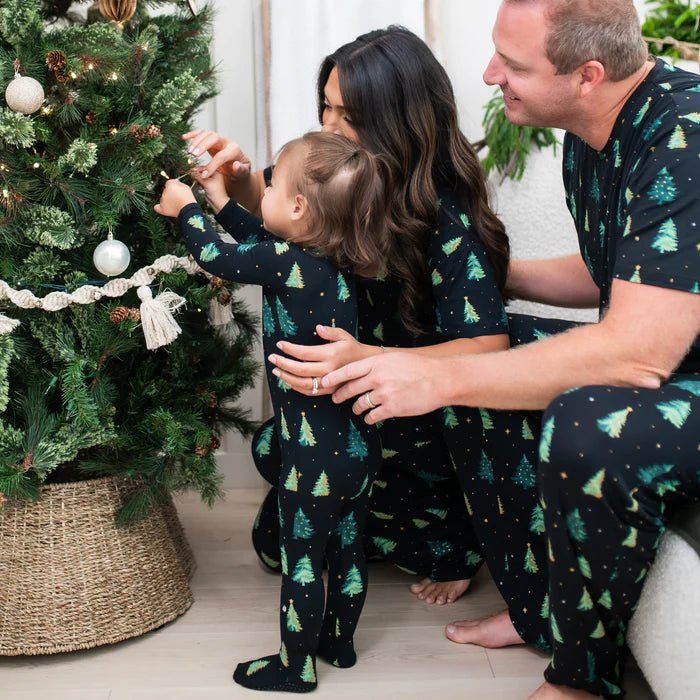 Kyte Baby Zippered Footie in Twinkle Tree - Princess and the Pea Boutique