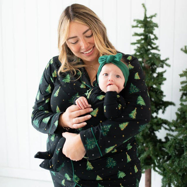 Kyte Baby Zippered Footie in Twinkle Tree - Princess and the Pea Boutique