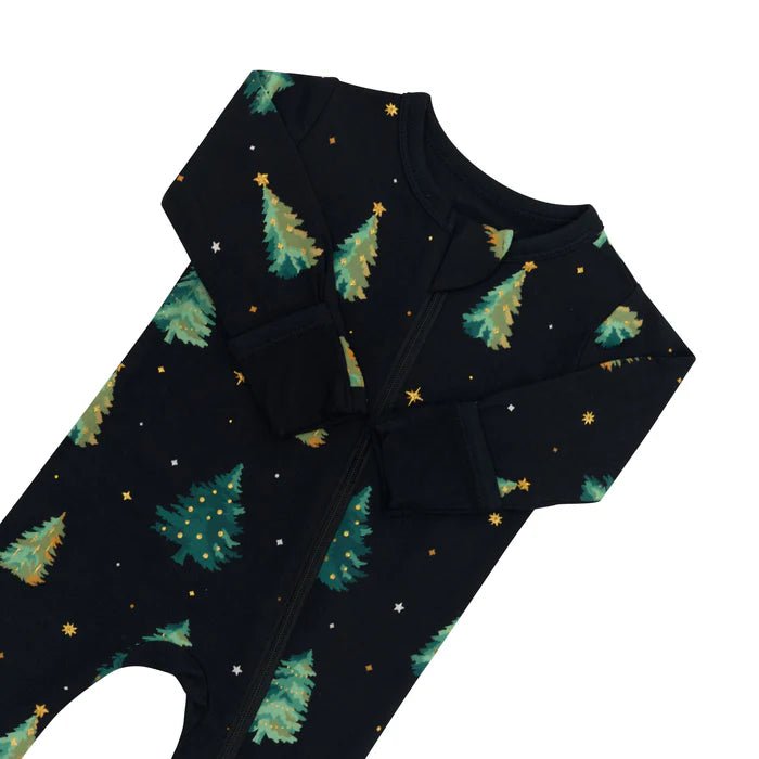 Kyte Baby Zippered Footie in Twinkle Tree - Princess and the Pea Boutique