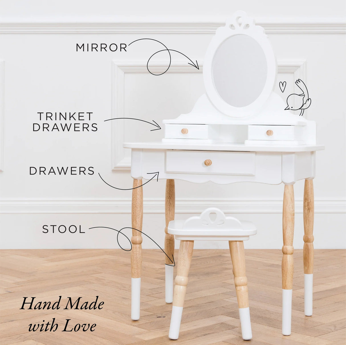 Le Toy Van Dressing - up Vanity Table & Stool - Princess and the Pea Boutique