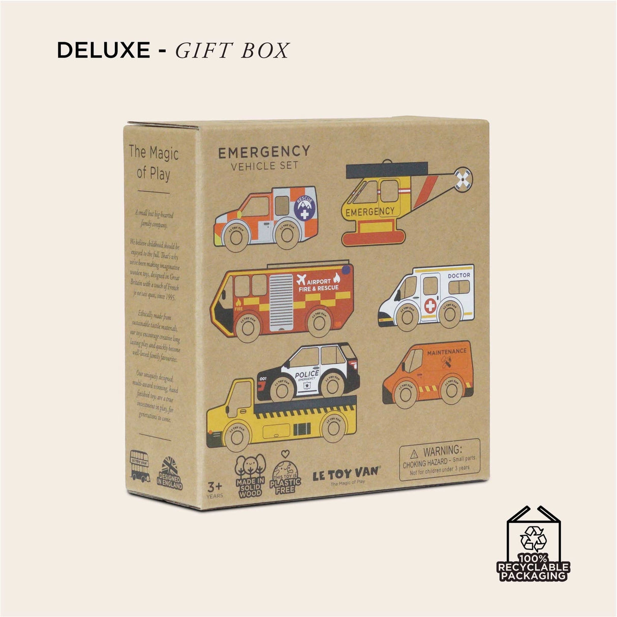 Le Toy Van Emergency Helicopter & Rescue Cars - Princess and the Pea Boutique