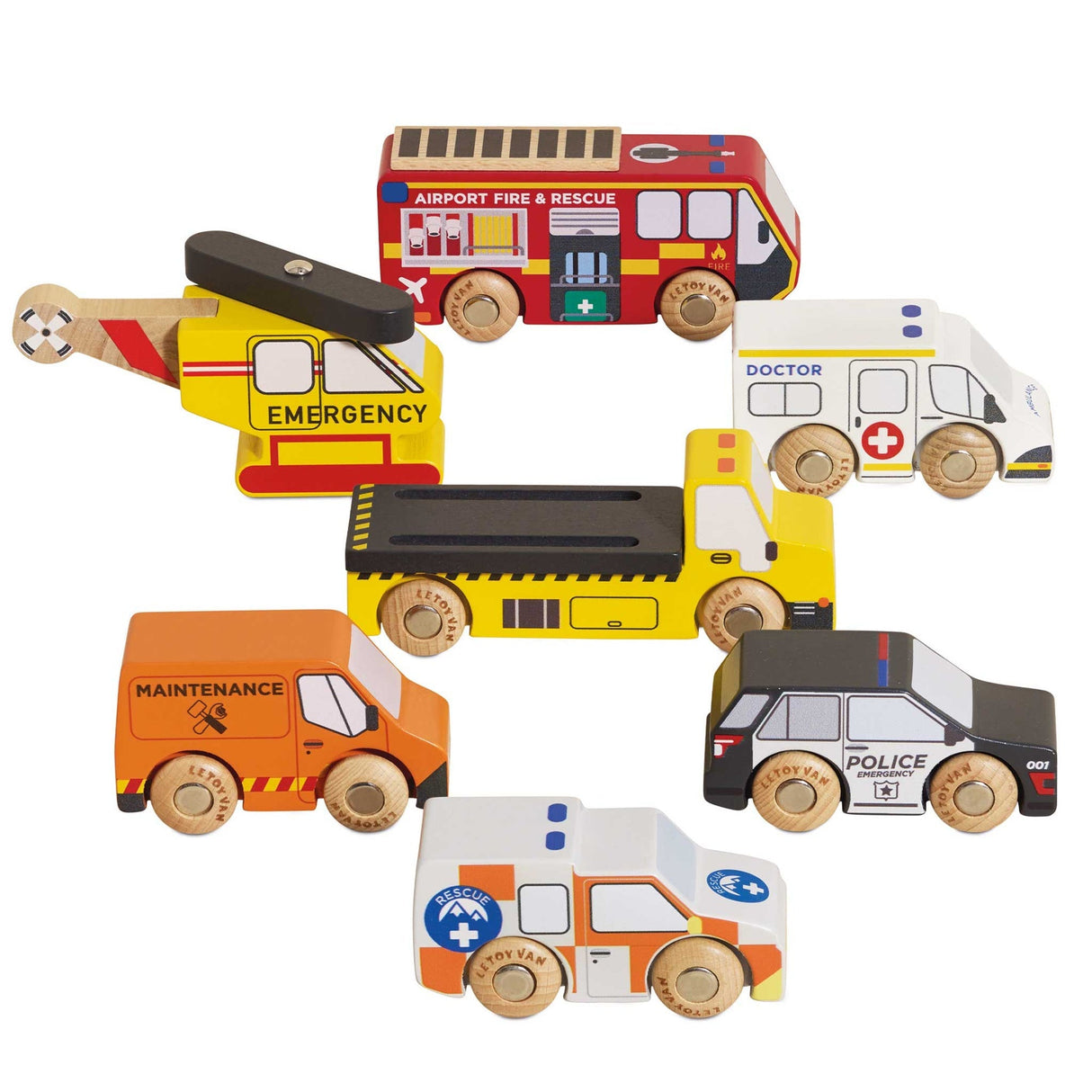 Le Toy Van Emergency Helicopter & Rescue Cars - Princess and the Pea Boutique