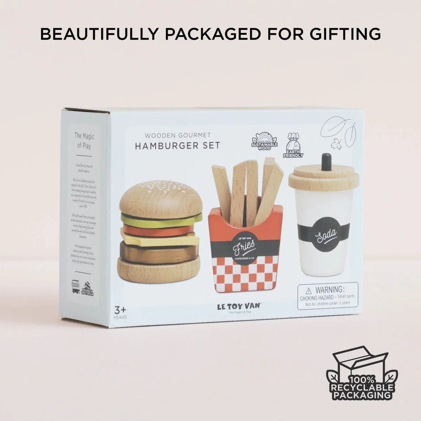 Le Toy Van Gourmet Hamburger Set - Princess and the Pea Boutique