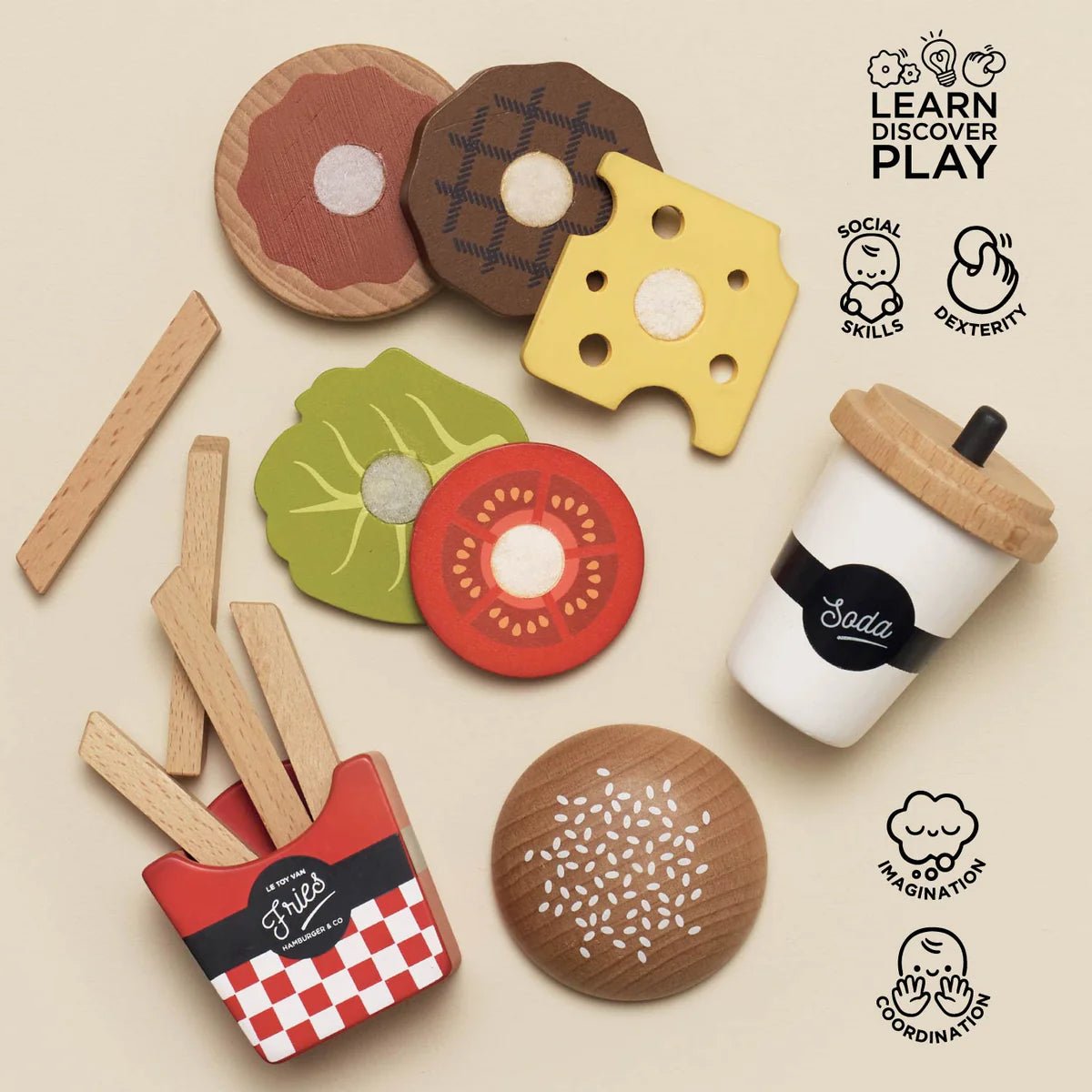 Le Toy Van Gourmet Hamburger Set - Princess and the Pea Boutique