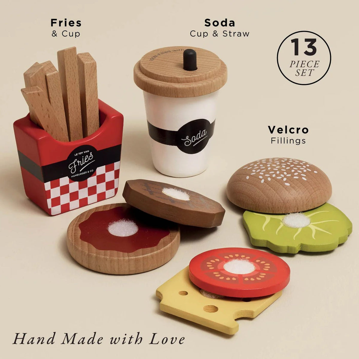 Le Toy Van Gourmet Hamburger Set - Princess and the Pea Boutique