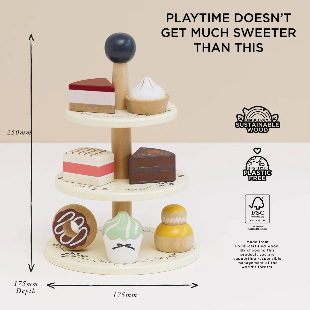 Le Toy Van Three Tier Cake Stand - Princess and the Pea Boutique