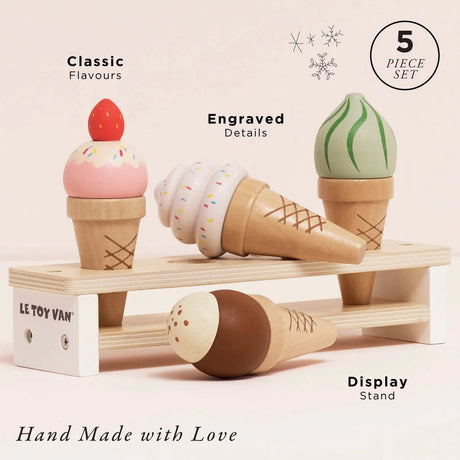 Le Toy Van Wooden Ice Cream Cones Set - Princess and the Pea Boutique