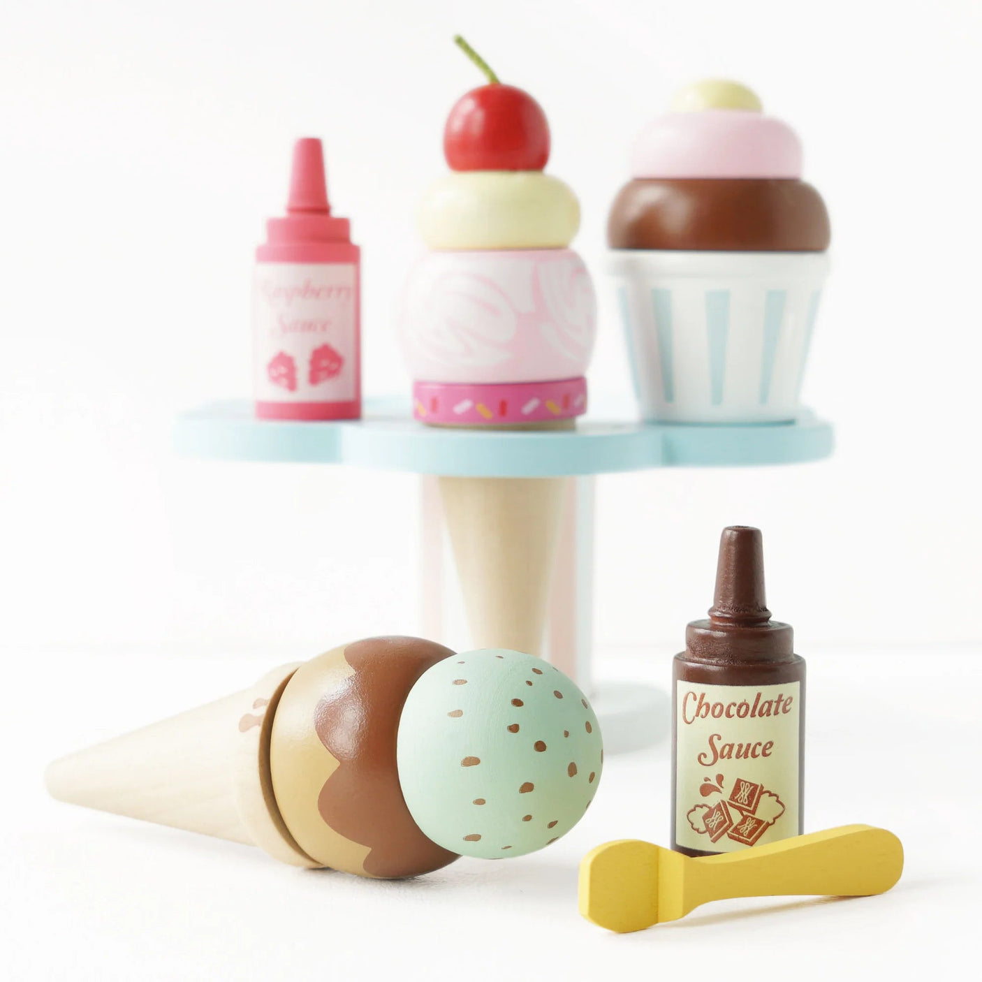 Le Toy Van Wooden Ice Cream Stand & Toppings - Princess and the Pea Boutique