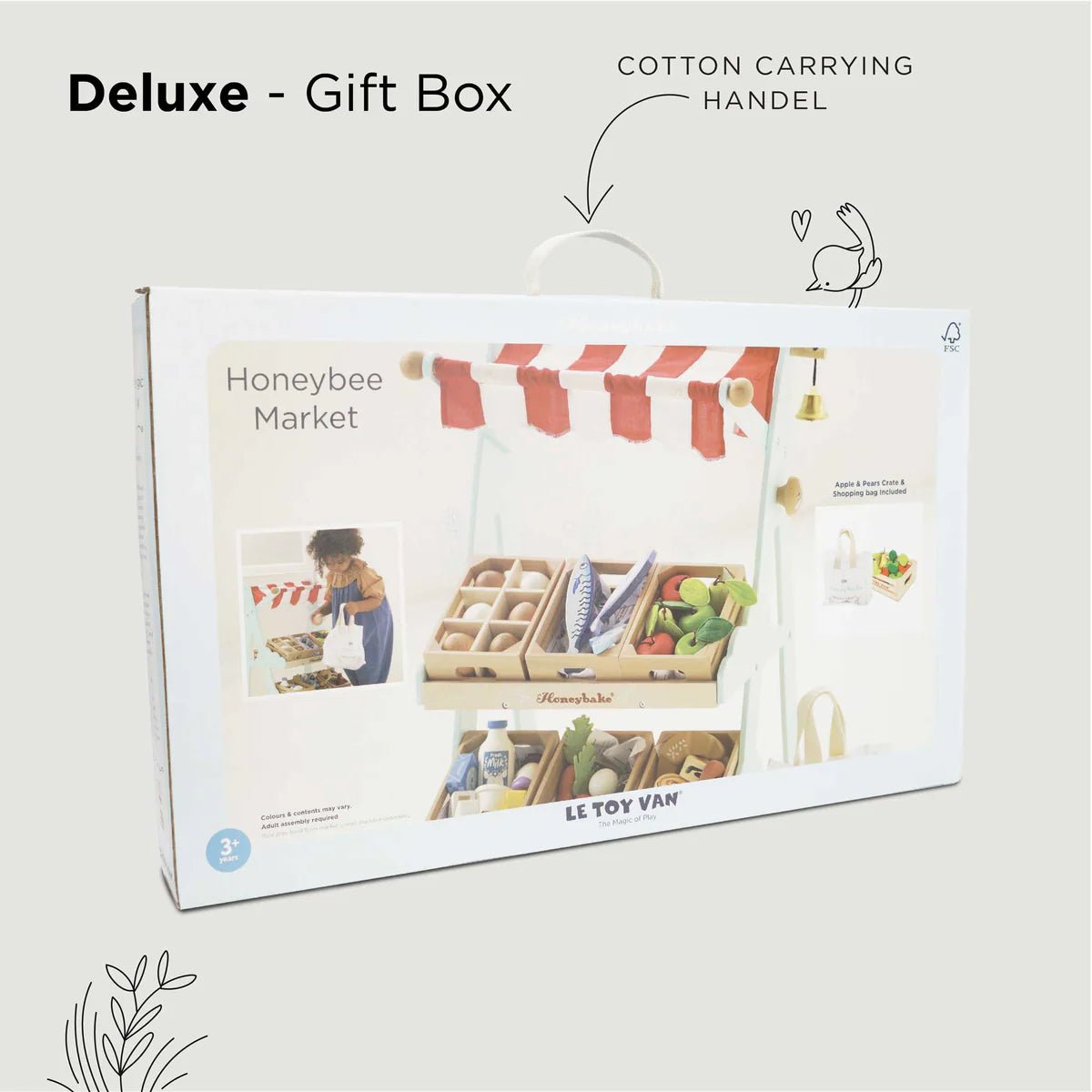 Le Toy Van Wooden Market Stall & Fruit Play Food Crate - Princess and the Pea Boutique