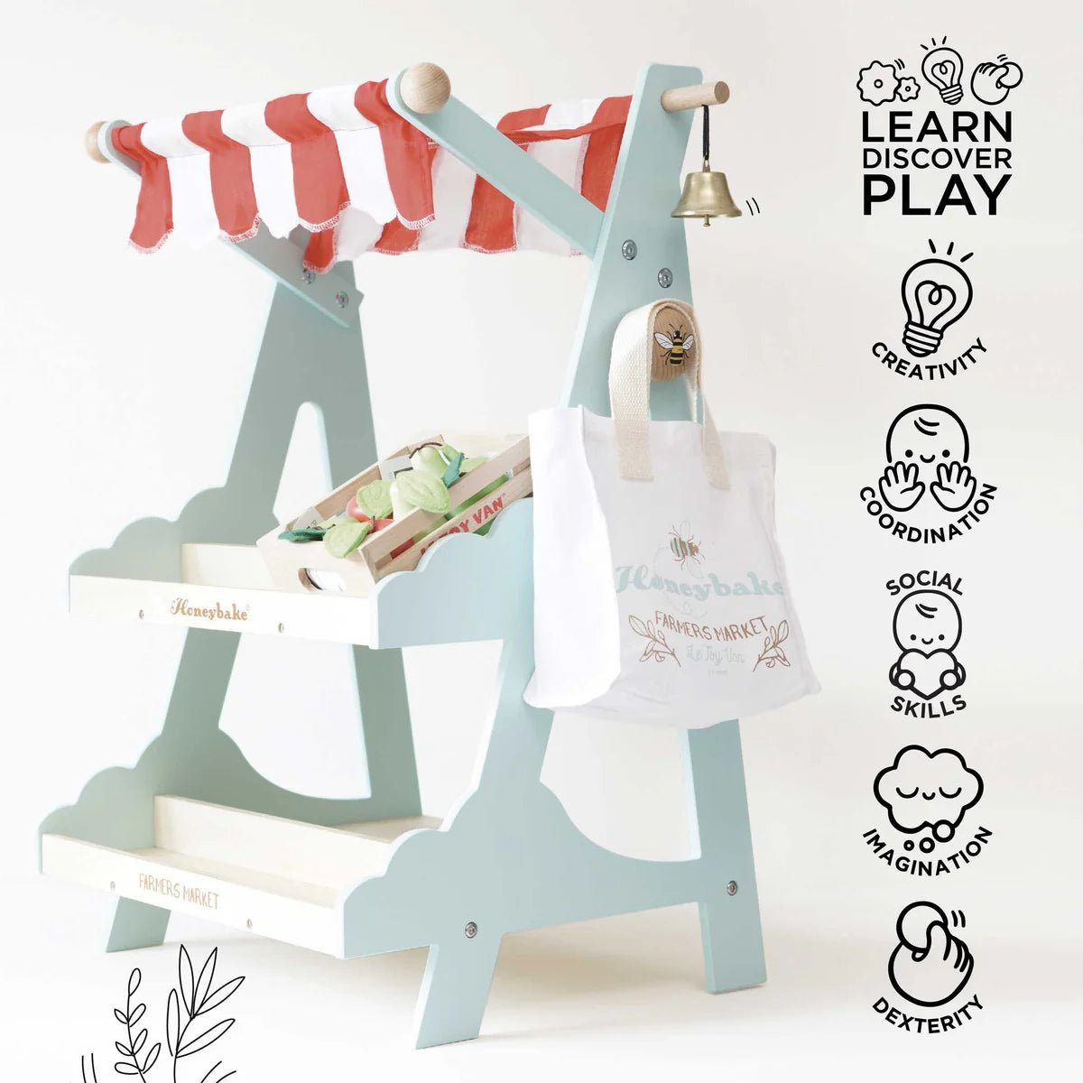 Le Toy Van Wooden Market Stall & Fruit Play Food Crate - Princess and the Pea Boutique