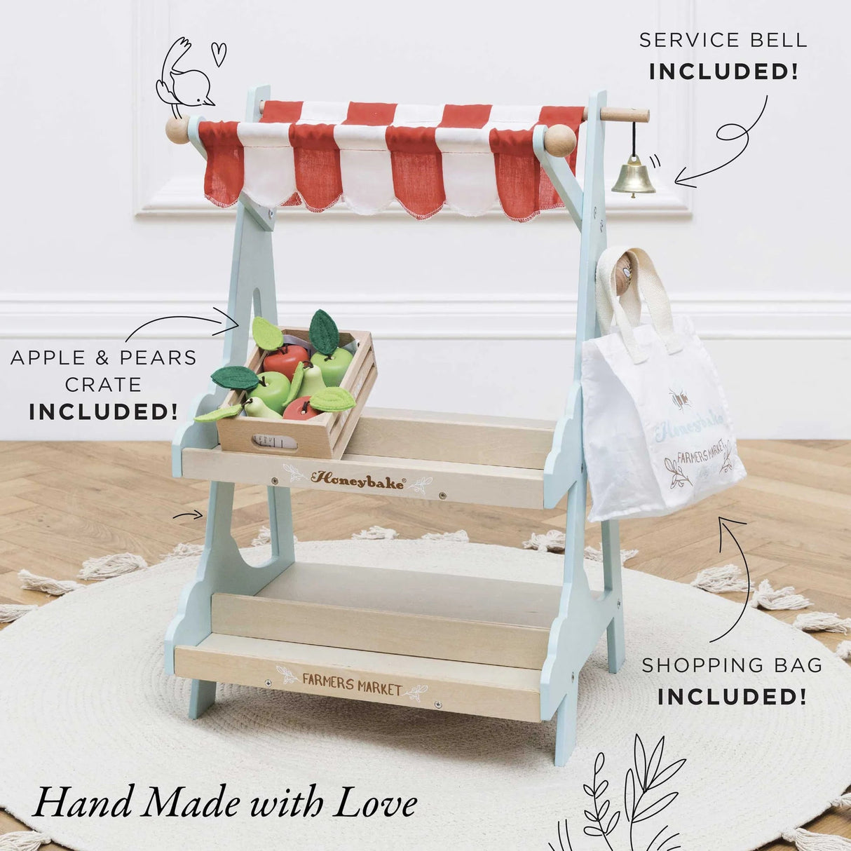 Le Toy Van Wooden Market Stall & Fruit Play Food Crate - Princess and the Pea Boutique
