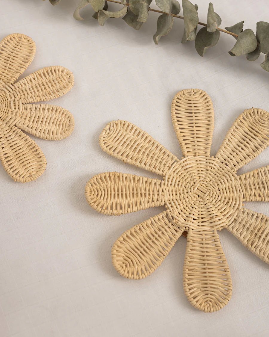 Lil North Co. Daisy Large Rattan Wall Decor - Princess and the Pea Boutique