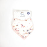 Lil North Co. Muslin Bandana Bib Set – Bright Unicorn & Rainbow - Princess and the Pea Boutique