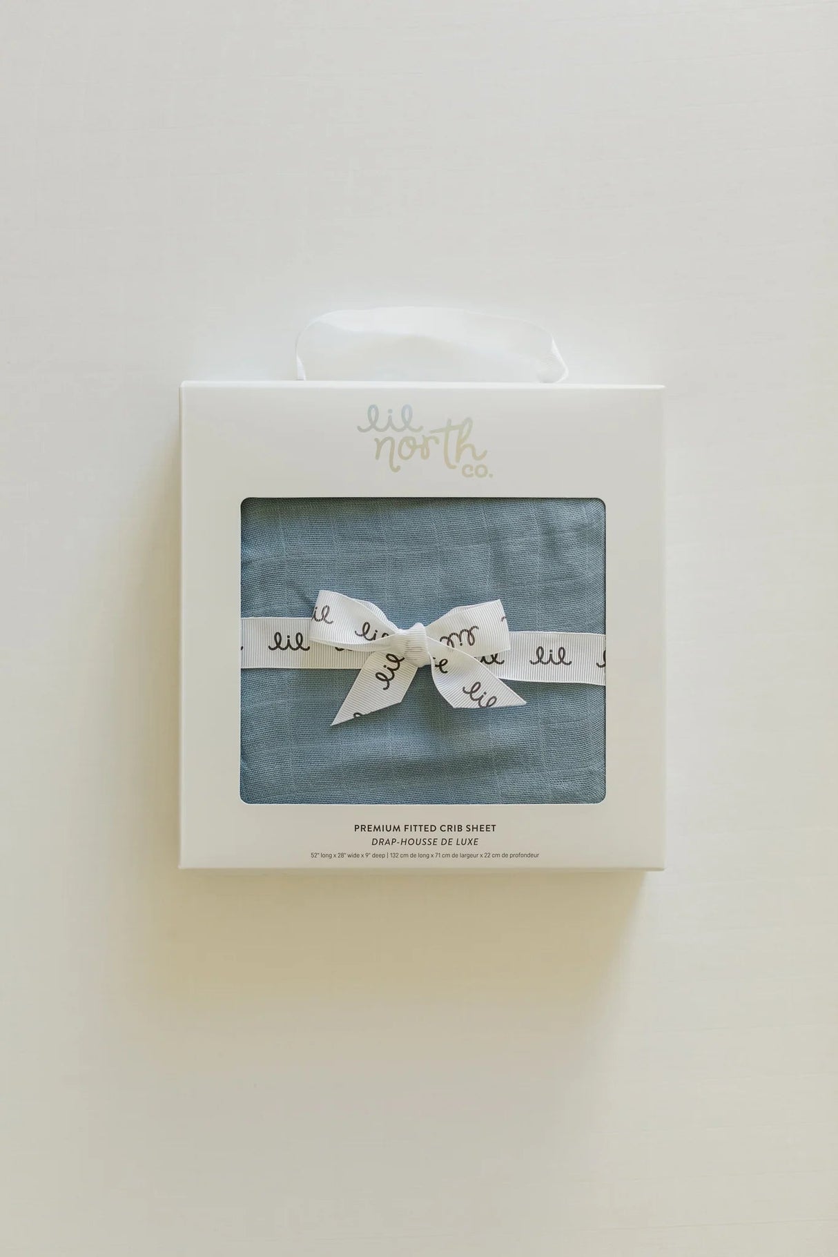 Lil North Co. Muslin Crib Sheet - Dusty Blue - Princess and the Pea Boutique