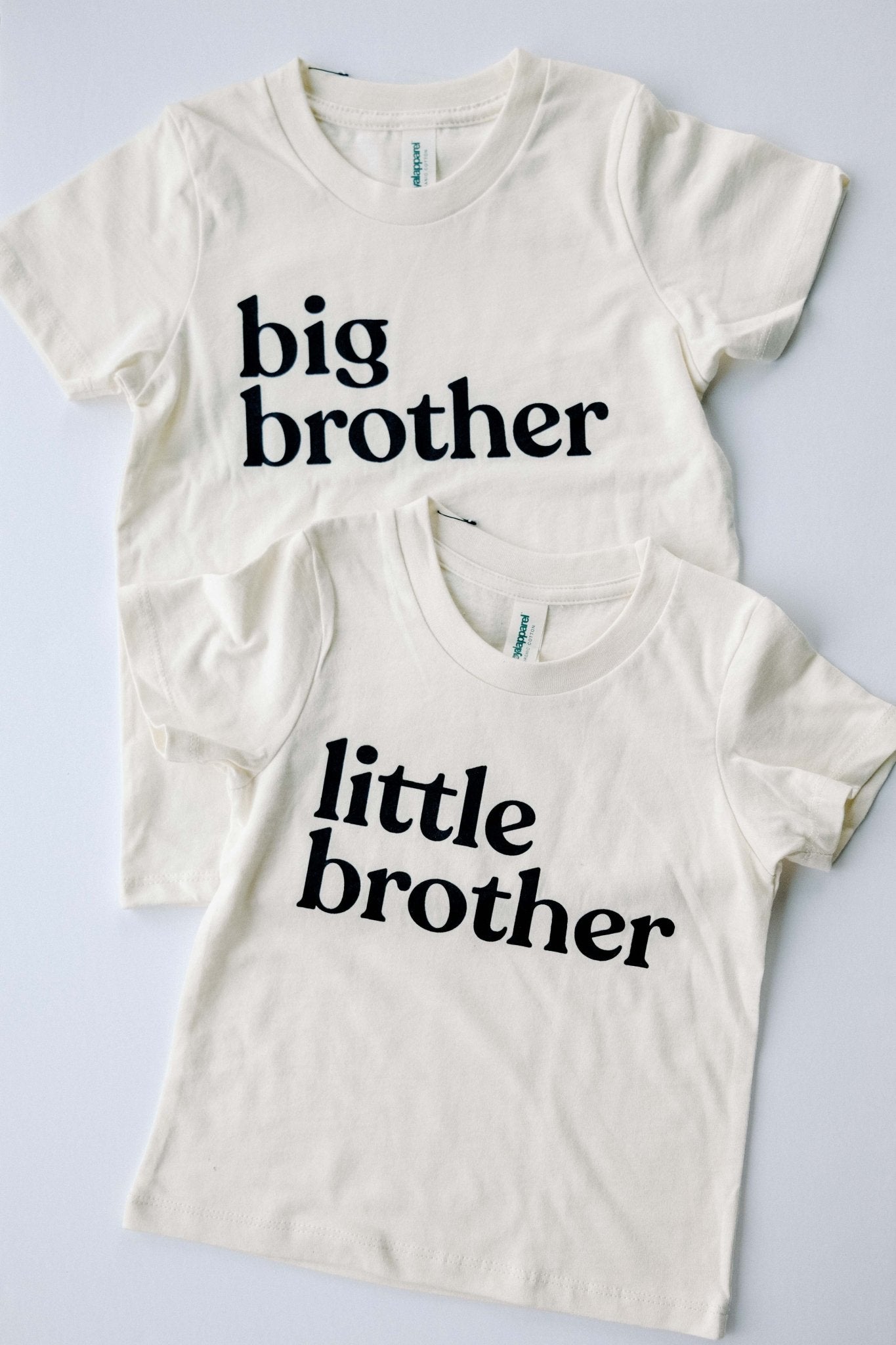 Little Brother Cream Organic Kids Tee - Princess and the Pea Boutique