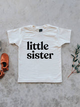 Little Sister Cream Organic Kids Tee - Princess and the Pea Boutique