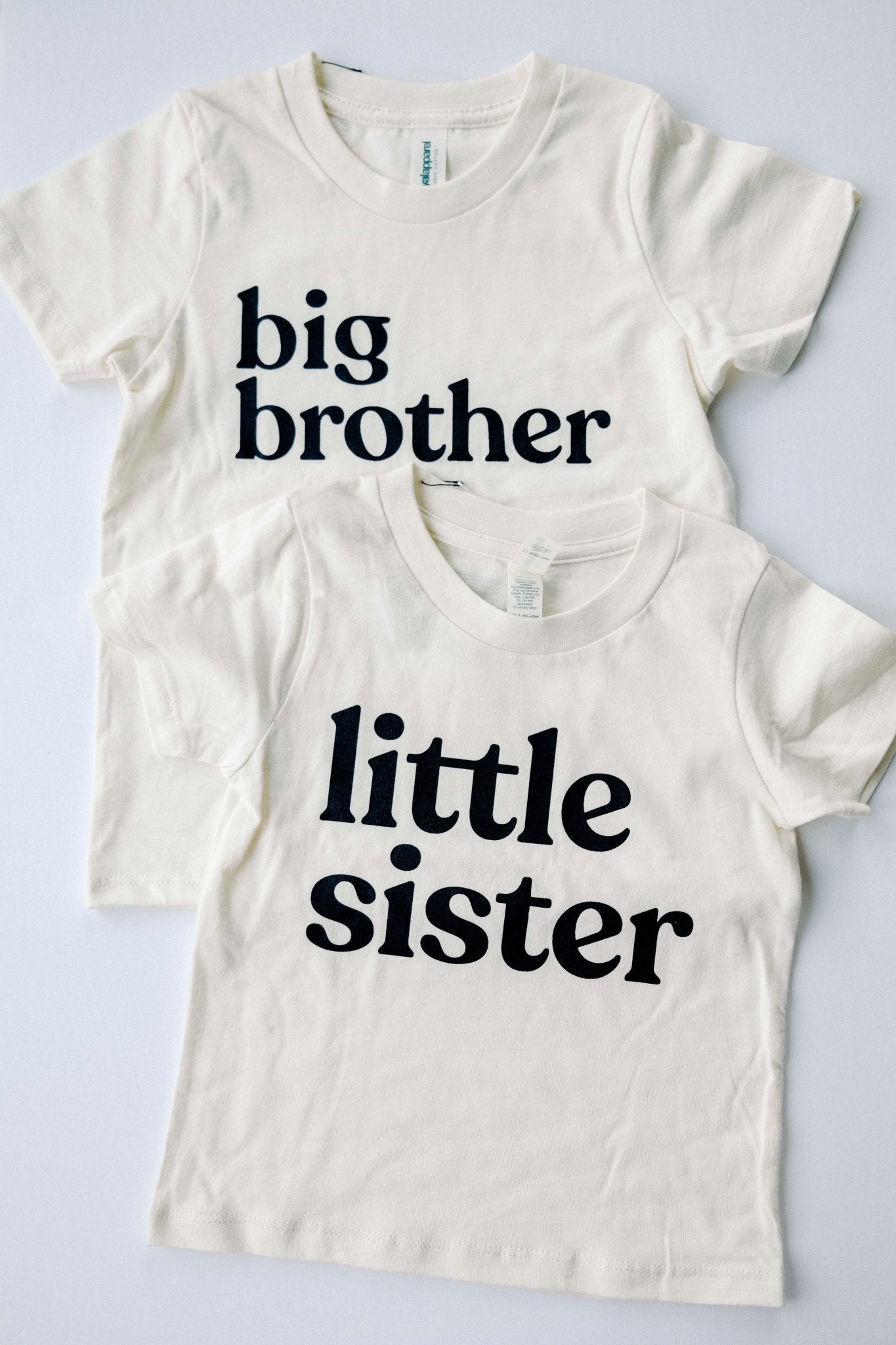 Little Sister Cream Organic Kids Tee - Princess and the Pea Boutique