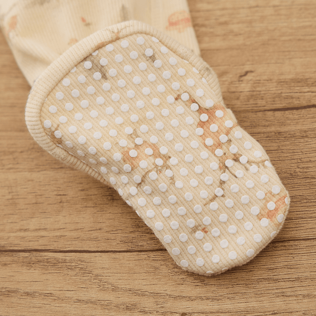 Long - sleeve Ribbed Footie Romper - Christmas Print - Princess and the Pea Boutique