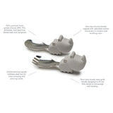 Loulou Lollipop Born to be Wild Learning Utensils Set - Bunny - Princess and the Pea Boutique