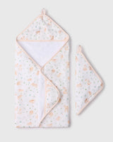 Loulou Lollipop Hooded Towel Set -Bunny Meadow - Princess and the Pea Boutique