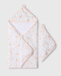 Loulou Lollipop Hooded Towel Set -Bunny Meadow - Princess and the Pea Boutique