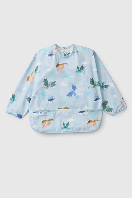 Loulou Lollipop Long Sleeve Bib - Magical Dragons - Princess and the Pea Boutique