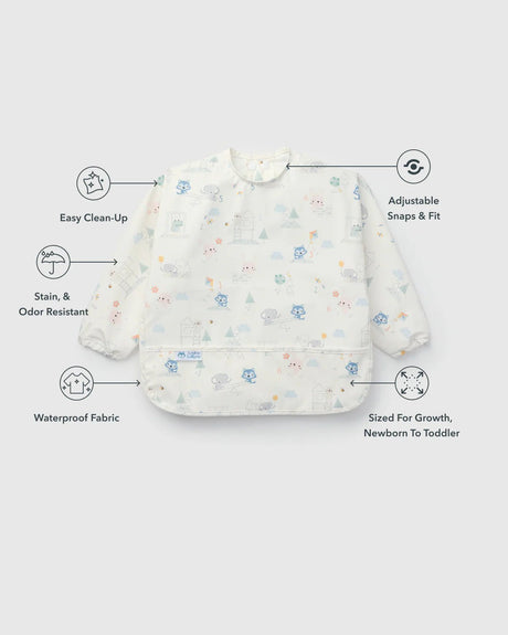 Loulou Lollipop Long Sleeve Bib - Mini Mathletes - Princess and the Pea Boutique