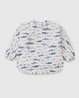 Loulou Lollipop Long Sleeve Bib - Sharks - Princess and the Pea Boutique