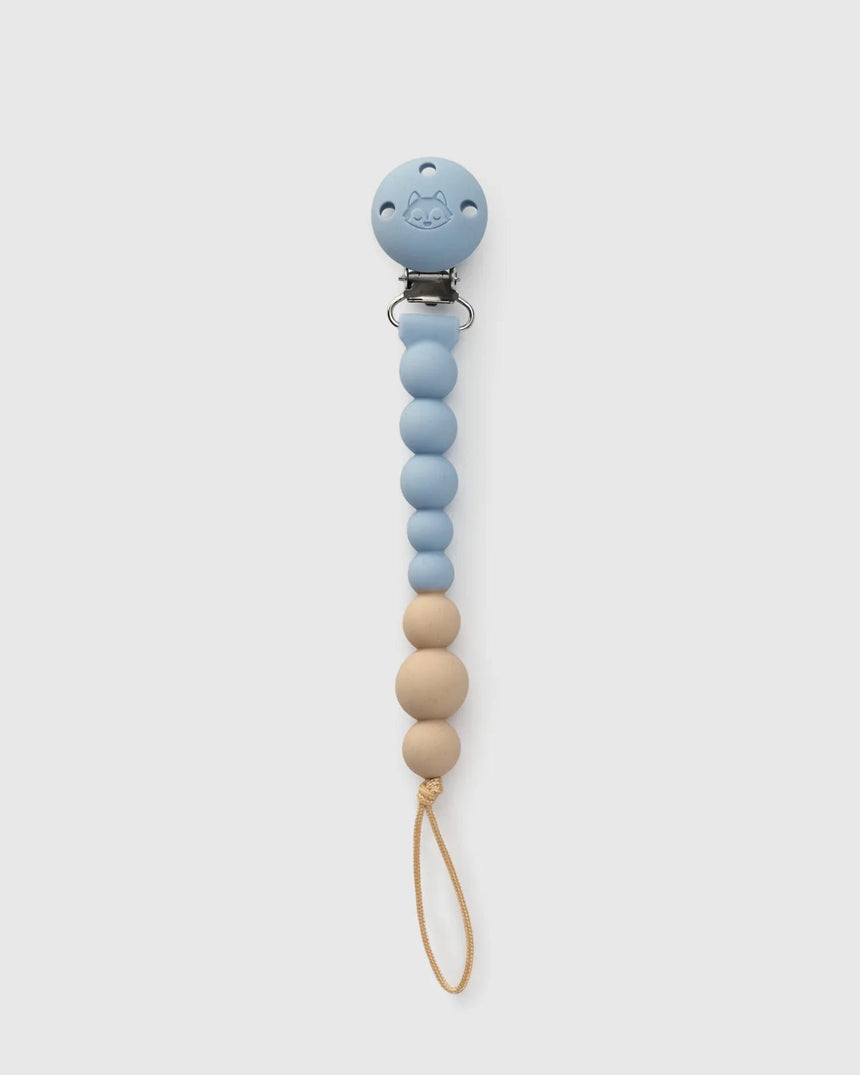 Loulou Lollipop OneC™ Silicone Pacifier Clip - Blue Fog - Princess and the Pea Boutique