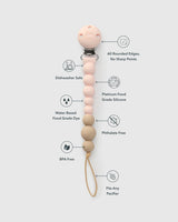 Loulou Lollipop OneC™ Silicone Pacifier Clip - Pink Quartz - Princess and the Pea Boutique