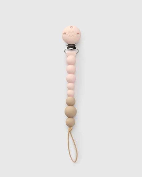 Loulou Lollipop OneC™ Silicone Pacifier Clip - Pink Quartz - Princess and the Pea Boutique