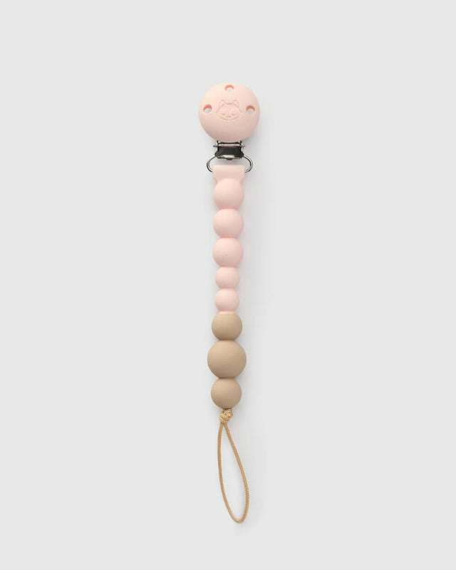 Loulou Lollipop OneC™ Silicone Pacifier Clip - Pink Quartz - Princess and the Pea Boutique