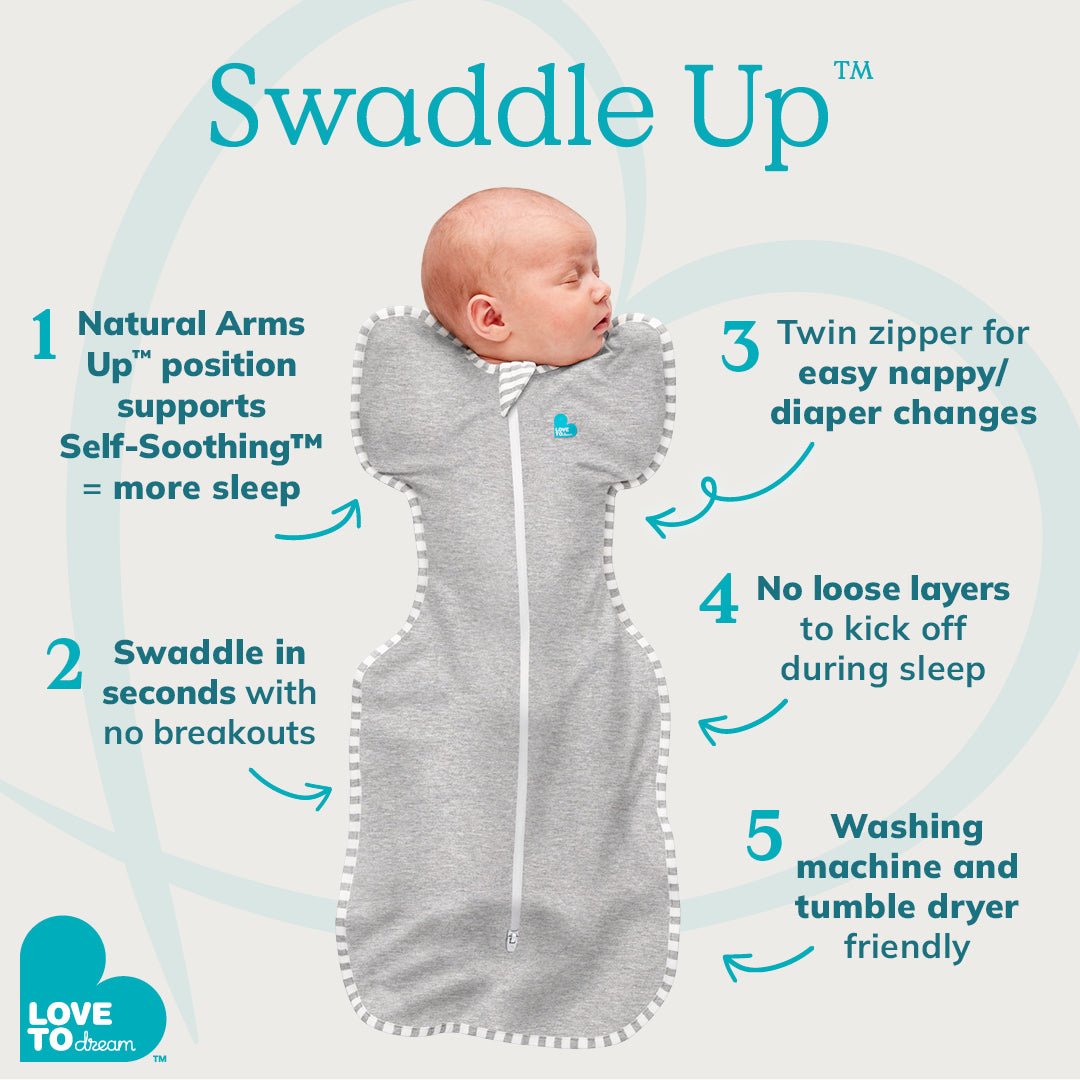 Love to Dream - Swaddle Up Original Dusty Blue - Princess and the Pea Boutique