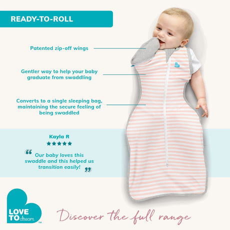 Love to Dream - Swaddle Up Transition Bag Warm White Happy Hats - Princess and the Pea Boutique