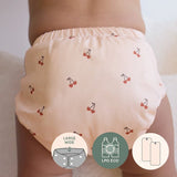 LPO Pocket Diaper - Wide Elastic Snap Cherry Heart - Princess and the Pea Boutique