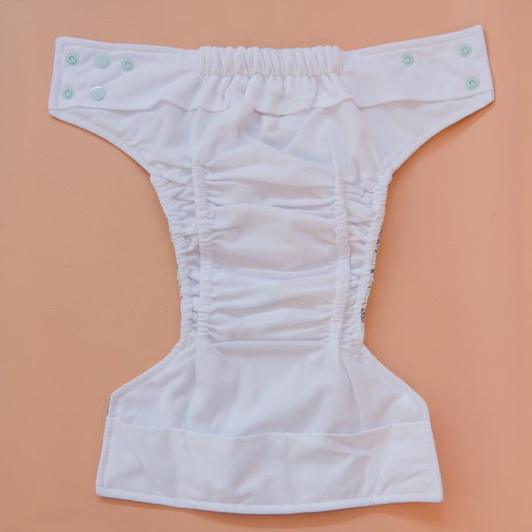 LPO Pocket Diaper - Wide Elastic Snap Tennis - Princess and the Pea Boutique