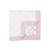 Lulujo Classic Muslin 3ply Quilt - Bows & Rose Trellis - Princess and the Pea Boutique