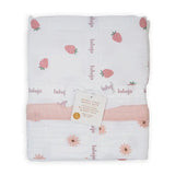 Lulujo Classic Muslin 3ply Quilt - Daisies & Strawberries - Princess and the Pea Boutique