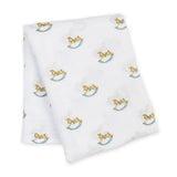Lulujo Cotton Muslin Swaddle Blanket - Rocking Horse - Princess and the Pea Boutique