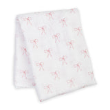 Lulujo Cotton Muslin Swaddle - Bows - Princess and the Pea Boutique