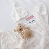 Lulujo Cotton Muslin Swaddle - Bows - Princess and the Pea Boutique