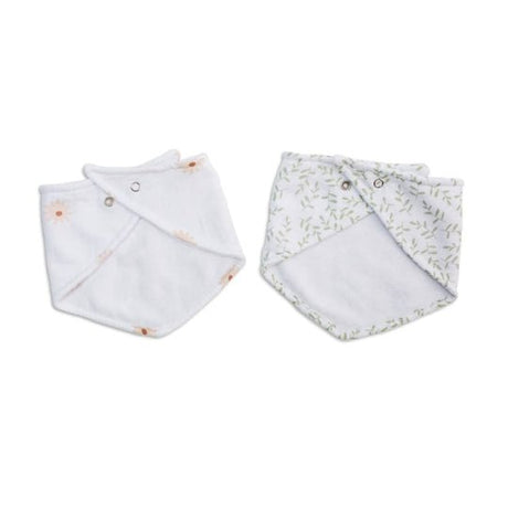 Lulujo Daisies & Greenery - Bandana Bibs 2 Pack - Princess and the Pea Boutique