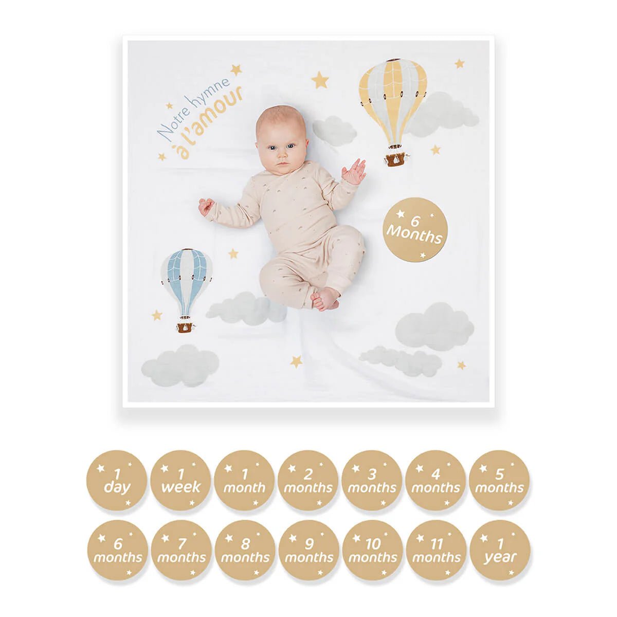 Lulujo Milestone Blanket Notre Hymne a L'amour - Princess and the Pea Boutique