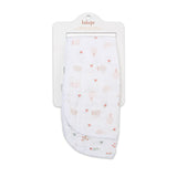 Lulujo Muslin Burp Cloths Burp Cloths - 2pk Kitty+Flower - Princess and the Pea Boutique